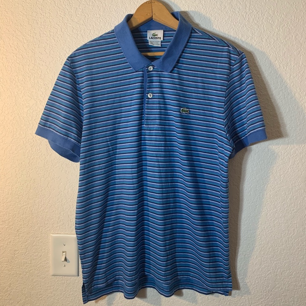 Lacoste Blue Stripped Polo
